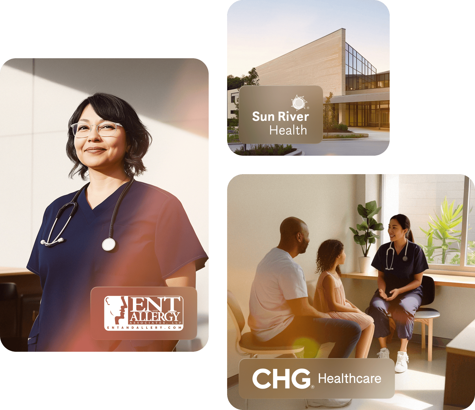 Images of healthcare professionals