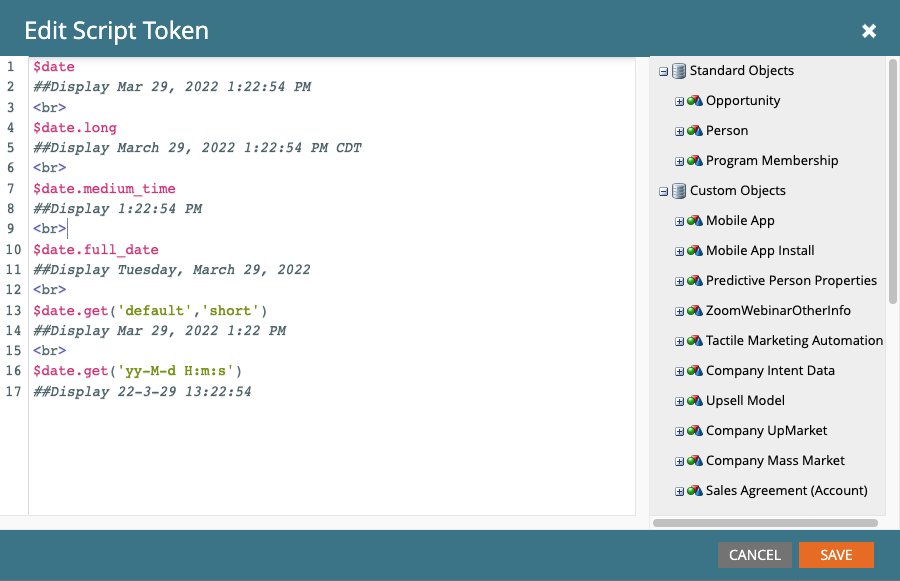 Display Date Formats