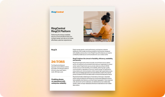 RingCentral RingCX Platform